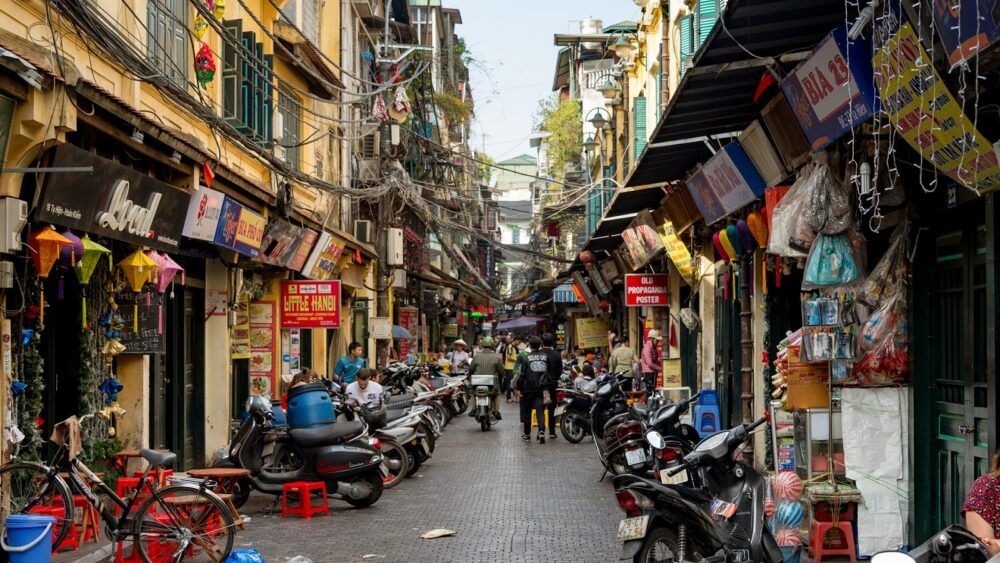 Calles Concurridas en Hanoi Calles Concurridas en Hanoi