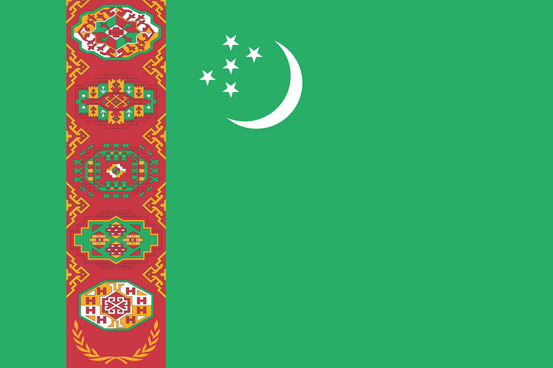 Bandera de Turkmenistán 2