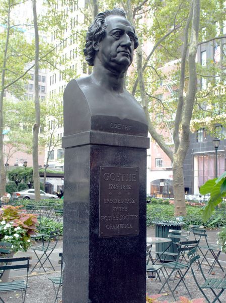 Busto de bronce de Johann Wolfgang von