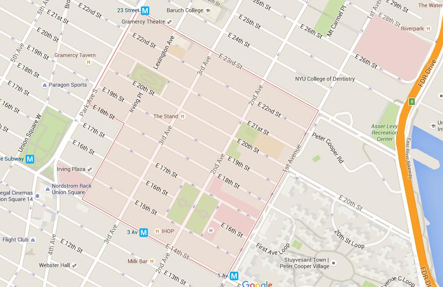Gramercy NYC mapa