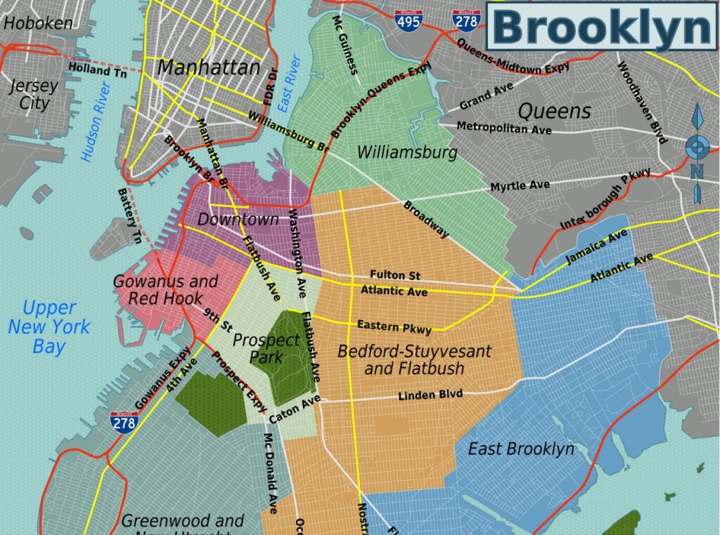 Mapa de Brooklyn Nueva York