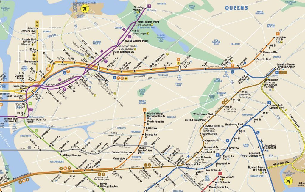 Mapa de Queens Nueva York