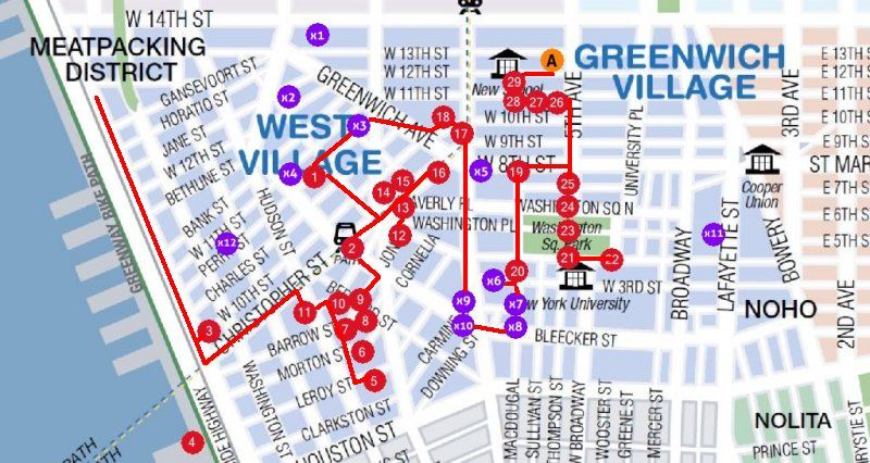 West Village Mapa