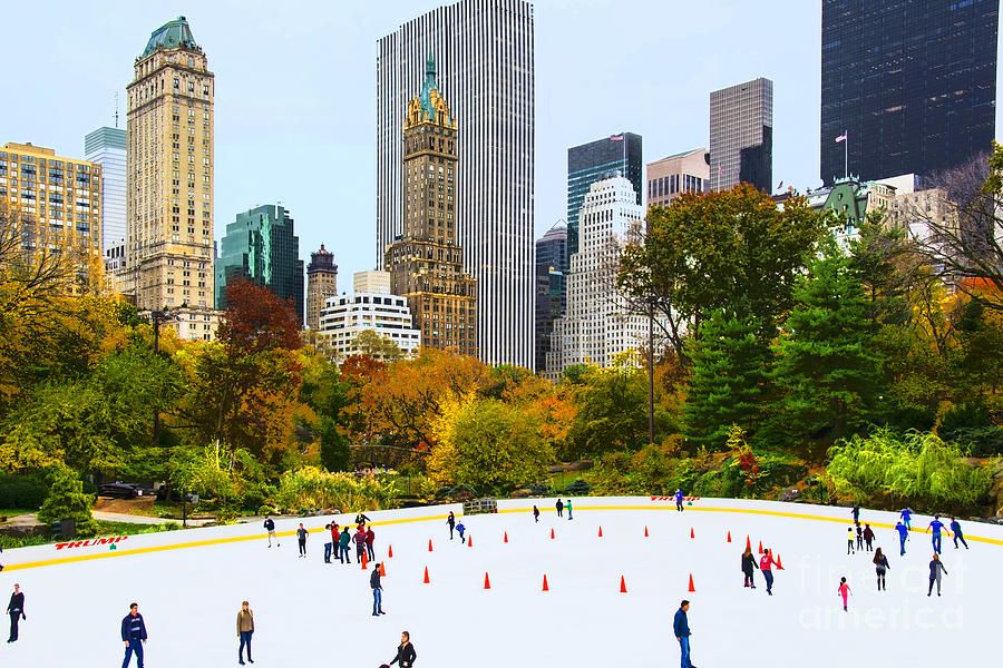 Patinaje sobre hielo en Central Park