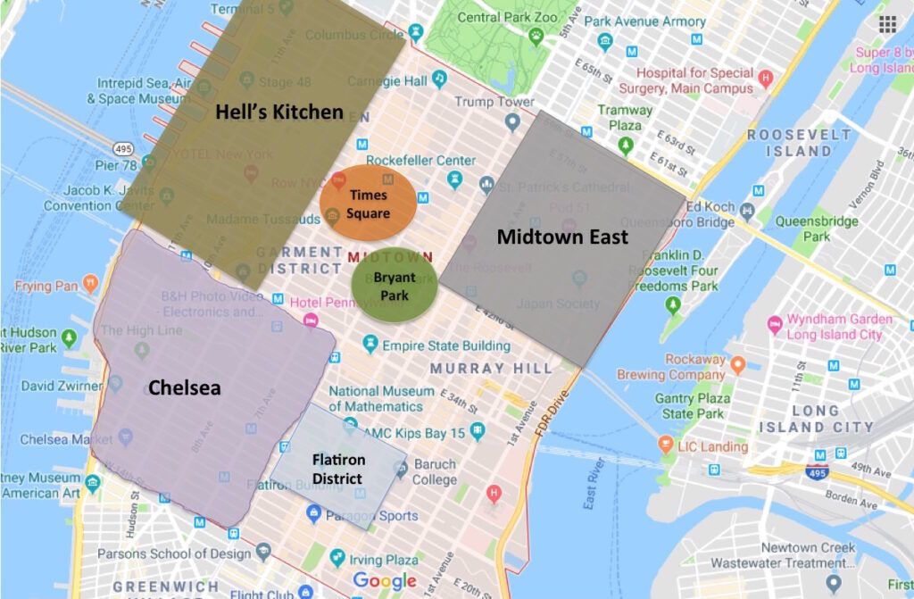 Midtown Manhattan Map 1024x671 