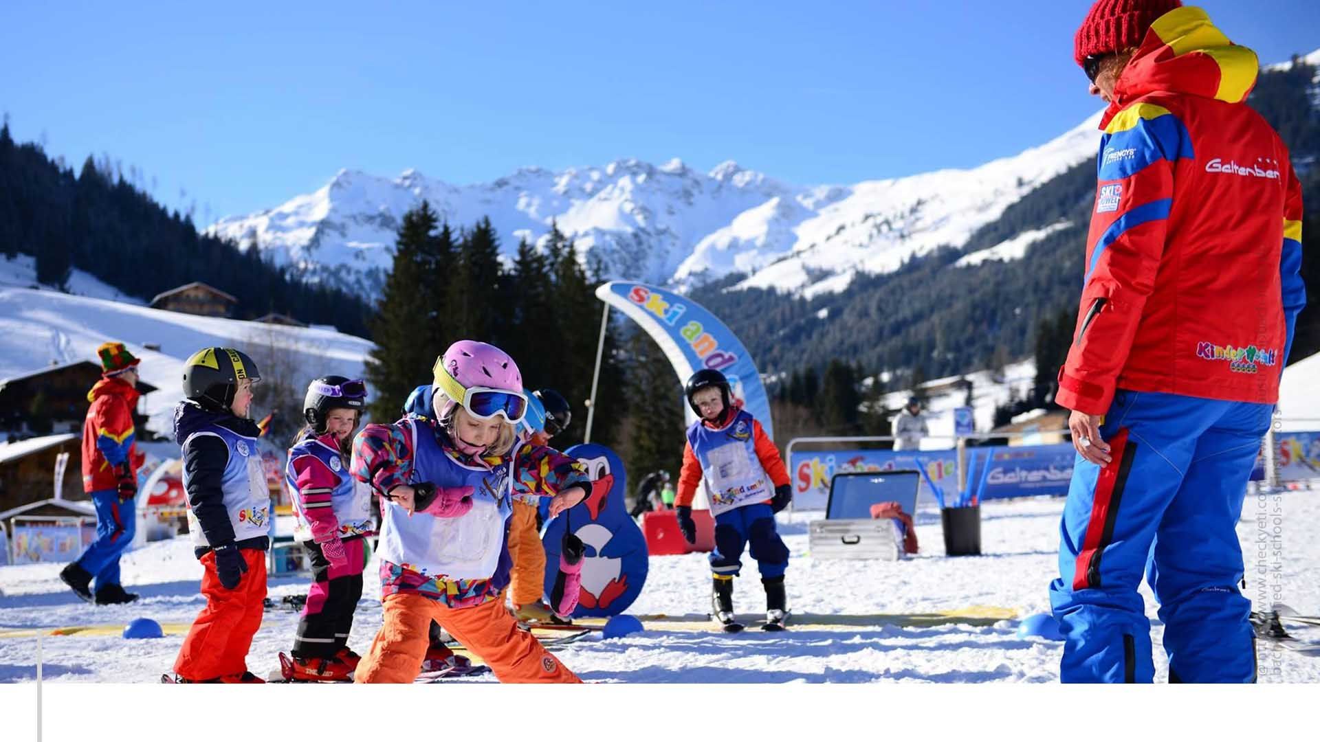 familia en esquí de Kitzbühel
