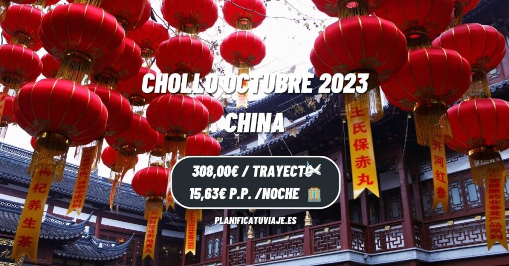 Chollo vuelo a China en Octubre 2023