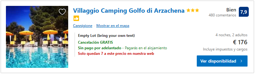 Villaggio Camping Golfo di Arzachena